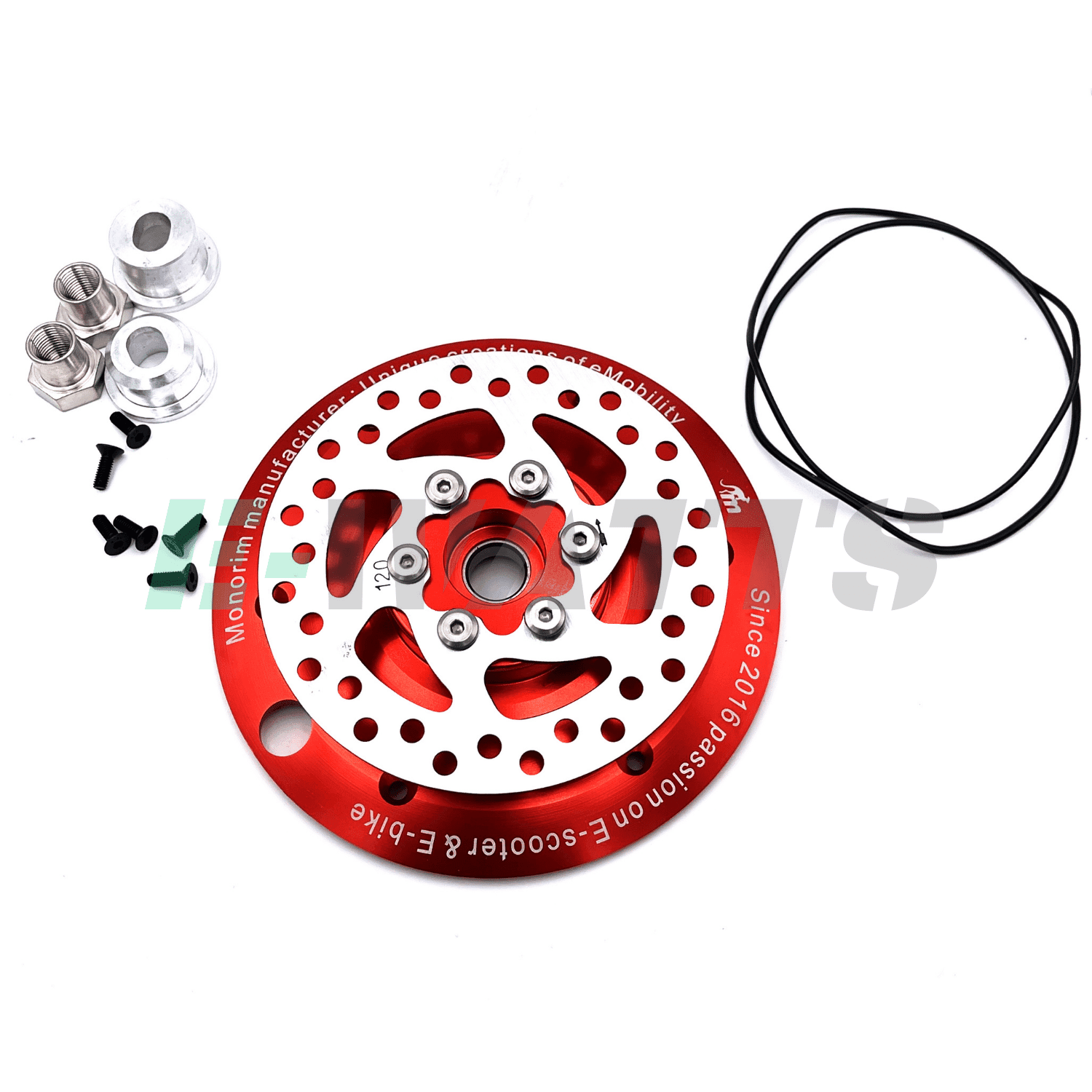 Flasque moteur MD-PRO Monorim Xiaomi m365, Pro, 2, 3, 1S, Essential rouge